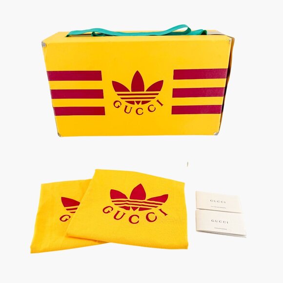 Gucci x Adidas GG Platform Slide Sandals EU 37 US 7 Green Monogram Terry Mule - Picture 2 of 12